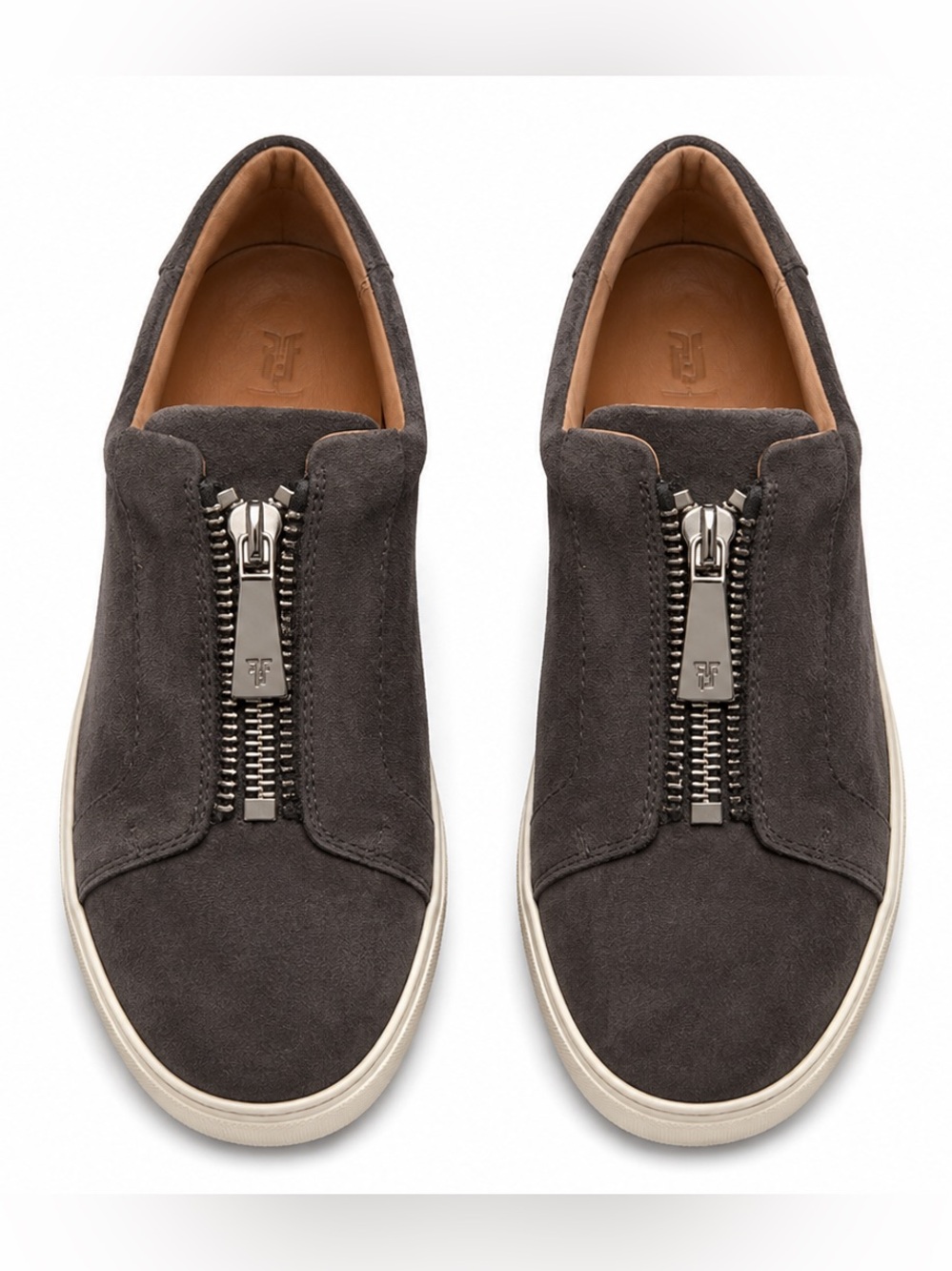 Frye Lena Zip Low Sneakers Grey Suede Jeans Size 8.5M NIB